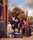 Jan Steen A Burgher of Delft and His Daughter painting